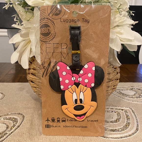 Other - Polka Dot Pink Minnie Mouse Luggage Tag